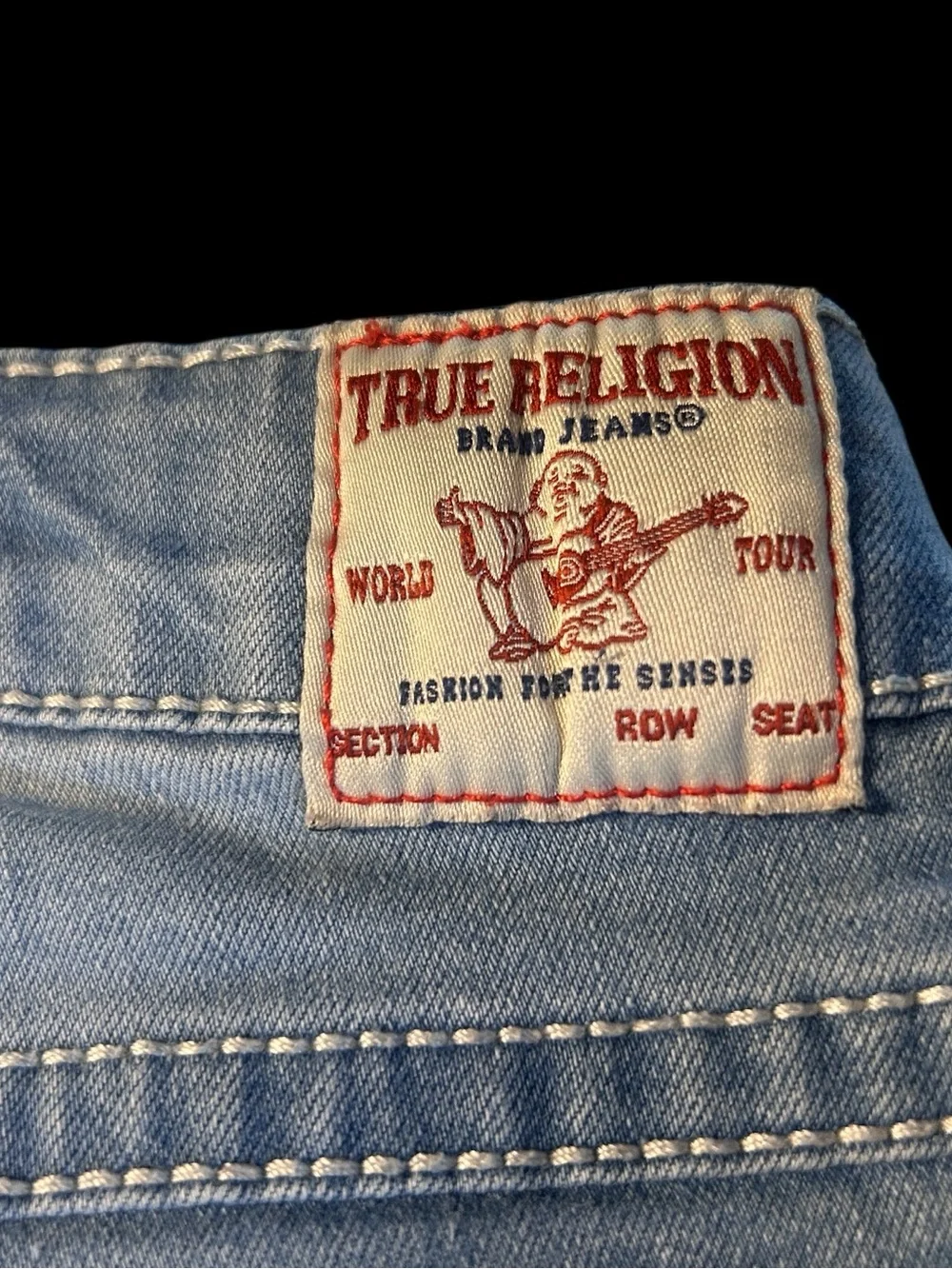 Girl’s True Religion Pink Stitch Cargo Denim Pants - 12